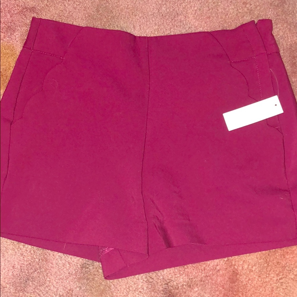 Candies High Waist Shorts Size 1 Maroon NEW
